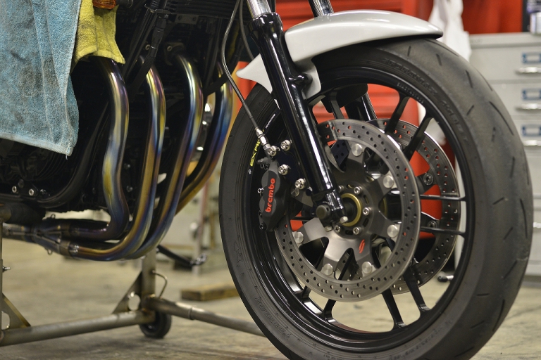 GSX1100S 車検 フロントメンテ+フォーク decoboco