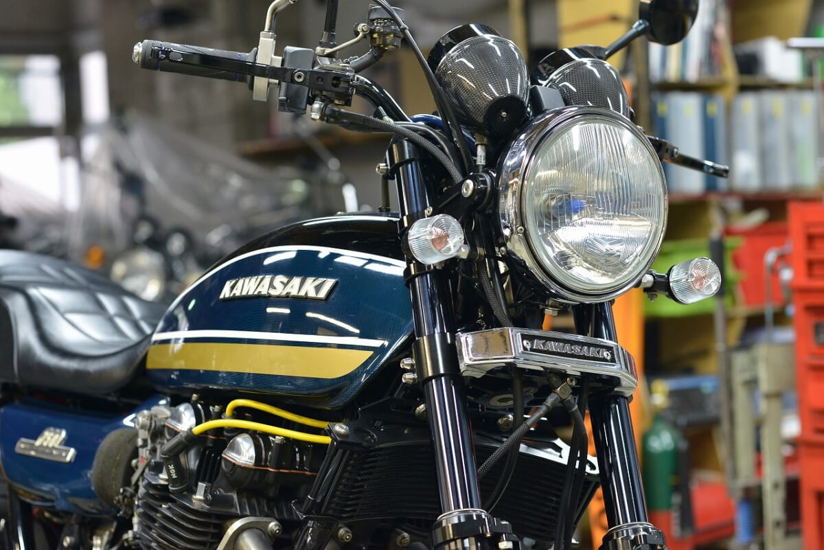 気が付いたらRCM。Z750RS(Z2) サイレンサー交換　ETCアンテナーステー製作
