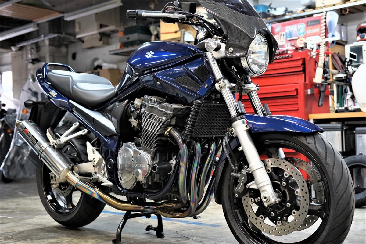 あっと言う間に15年前？油冷４気筒の最終形バンディット1200K6.ブレーキキャリパーOHメンテ　ホイールベアリング交換