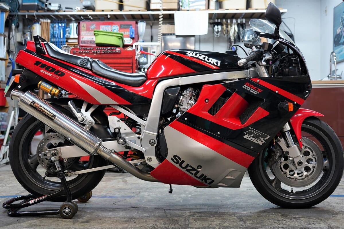 GSX-R1100M。車検　SUSメッシュホース製作　キャリパーOHメンテ　リアマスターOHなど