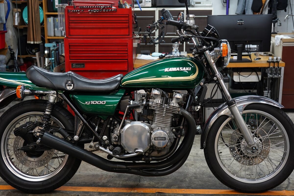 KZ1000。車検　フルード交換　ニューテックオイル交換　T-REV清掃
