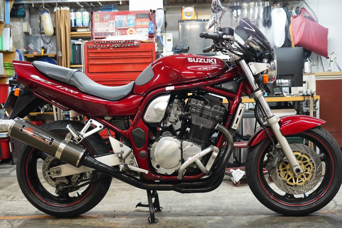 GSF1200 車検　ホイールベアリングメンテ