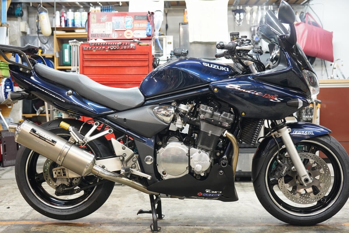 バンディット1200　フォークオイル交換・ステム注油・再調整