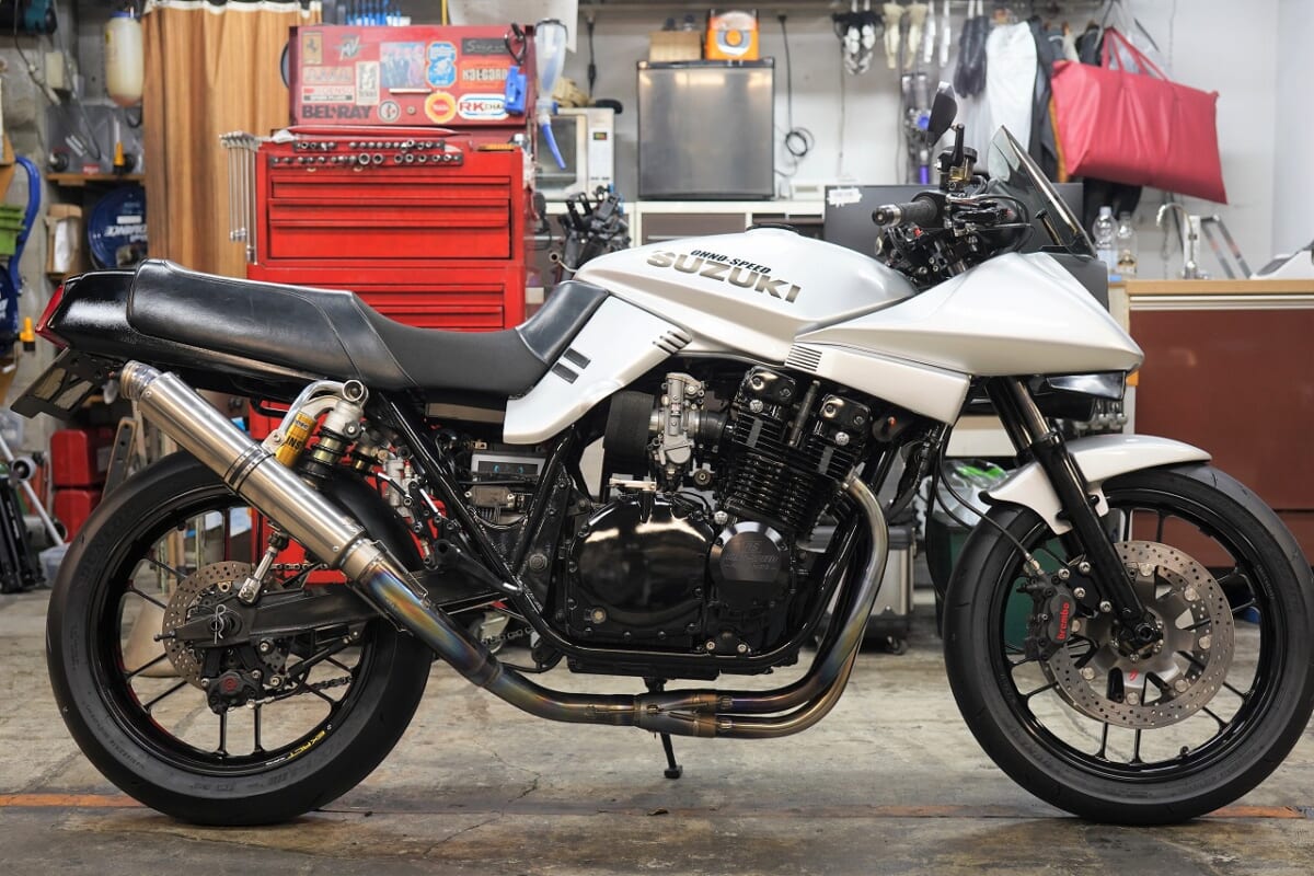 GSX1100SR 車検　フォークOH タイヤ交換