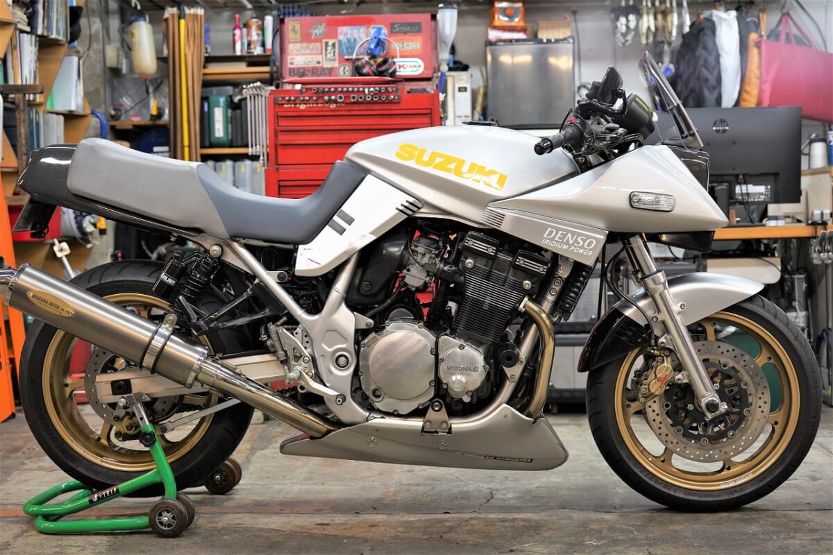 GSX1200S イナズマ油冷カタナ　車検　タイヤ交換　デコメンテ　バンディット1200オイルクーラー交換　テールパイプ加工など