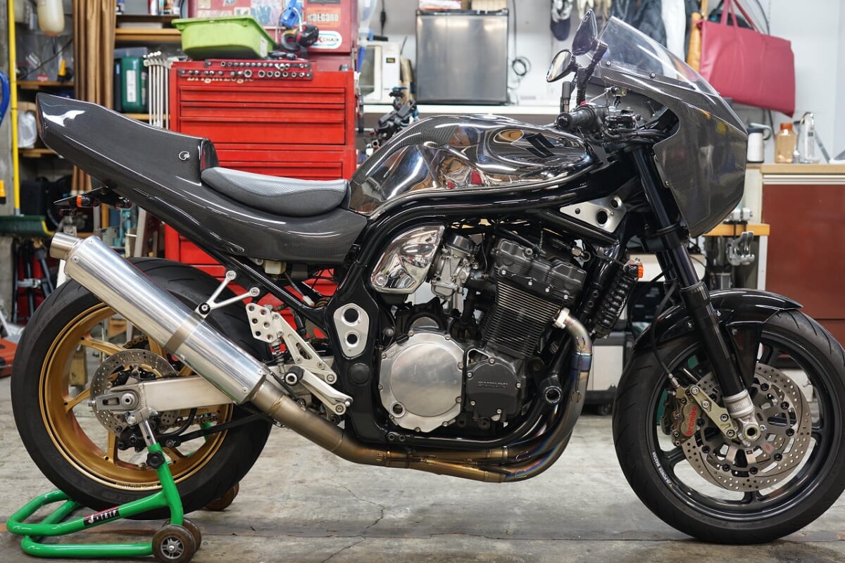 GSF1200 車検　SHELL ADV-4T-Uオイル交換　