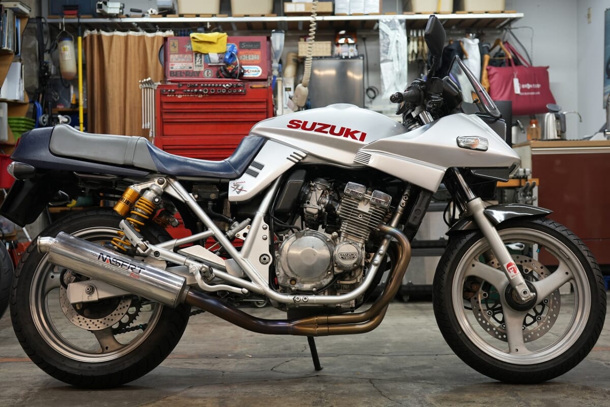 GSX250S キャリパーOH フロントメンテ（フォークOH)再メッキ　ハンドル研磨など