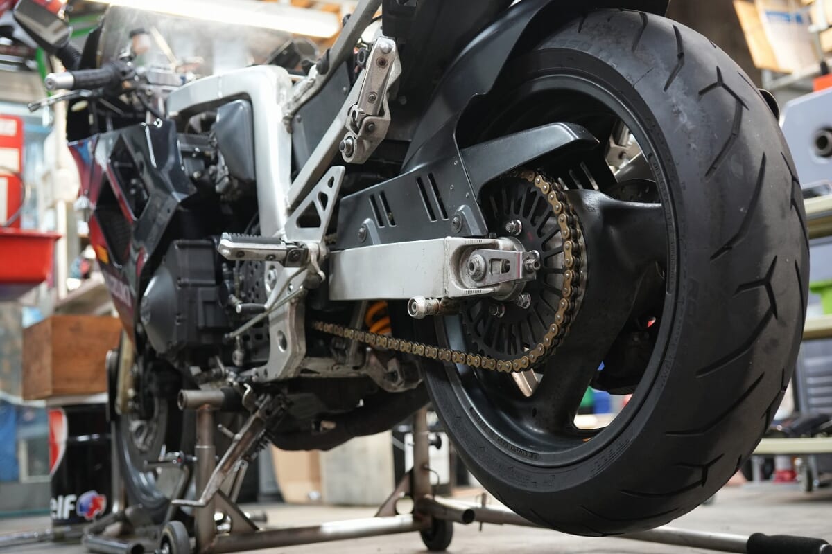 GSX-R1100K 車検　OHLINS OH
