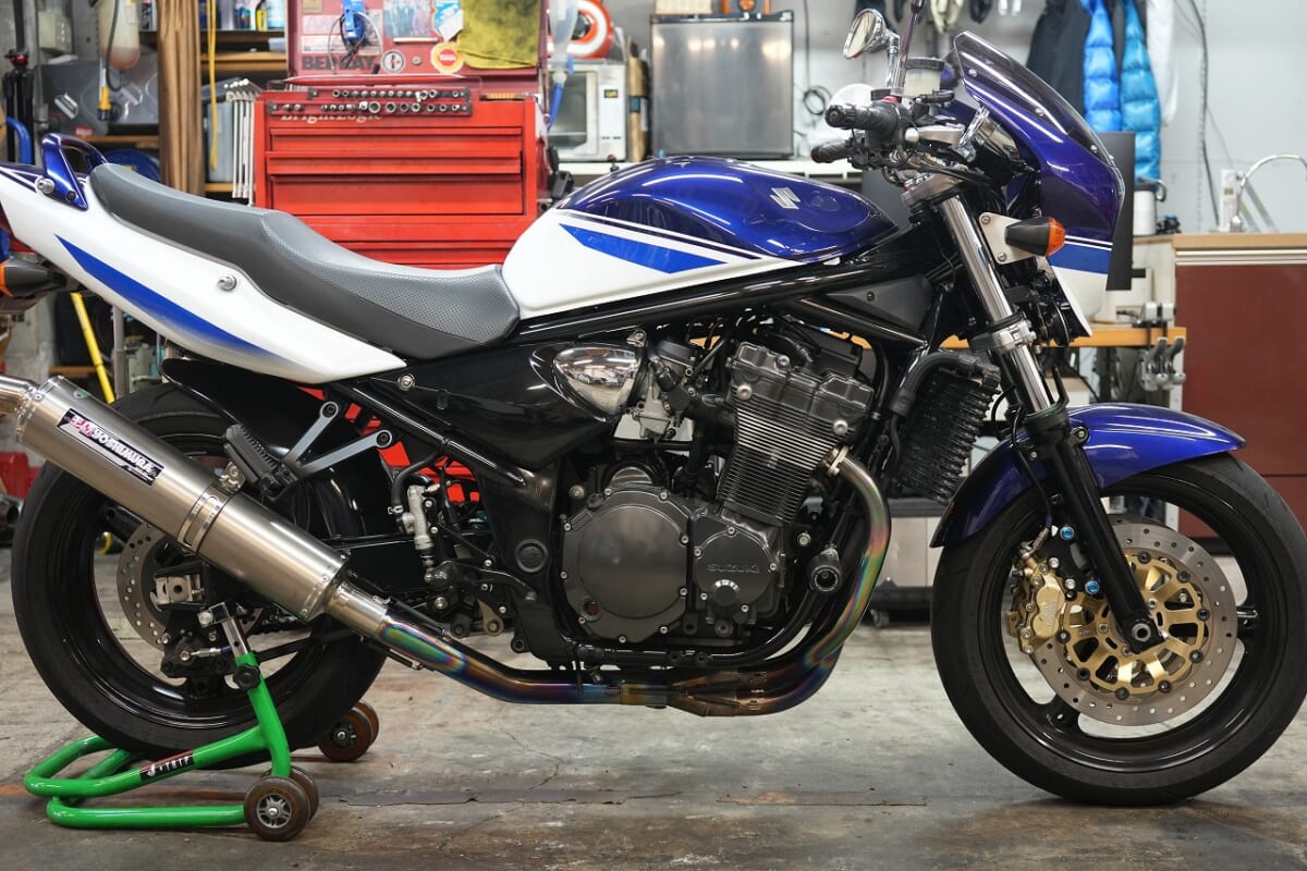 バンディット1200　車検　ホイールベアリング交換