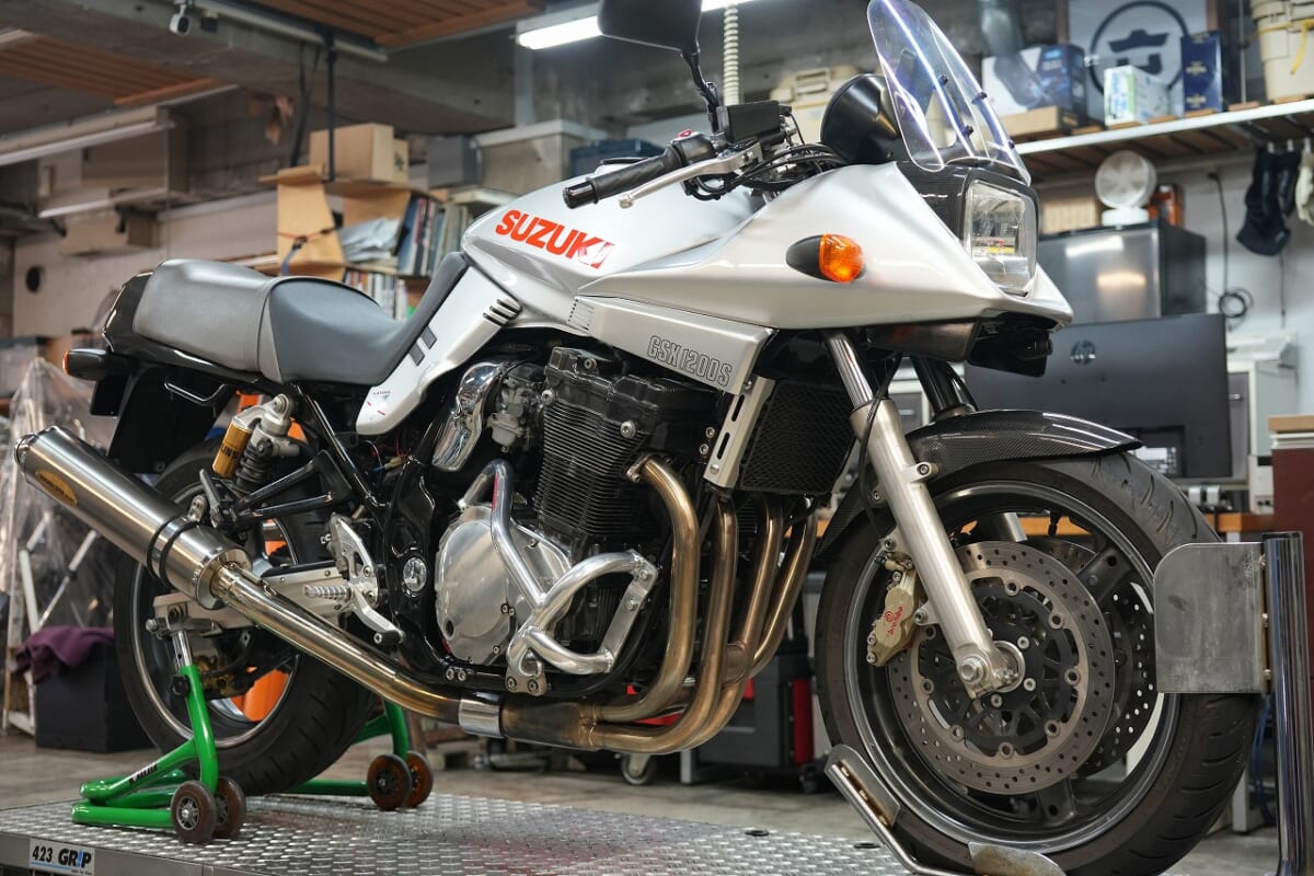 GSX1200S イナズマ1200油冷カタナ　サンスターブレーキディスク（前後）RK-MAXパッド交換