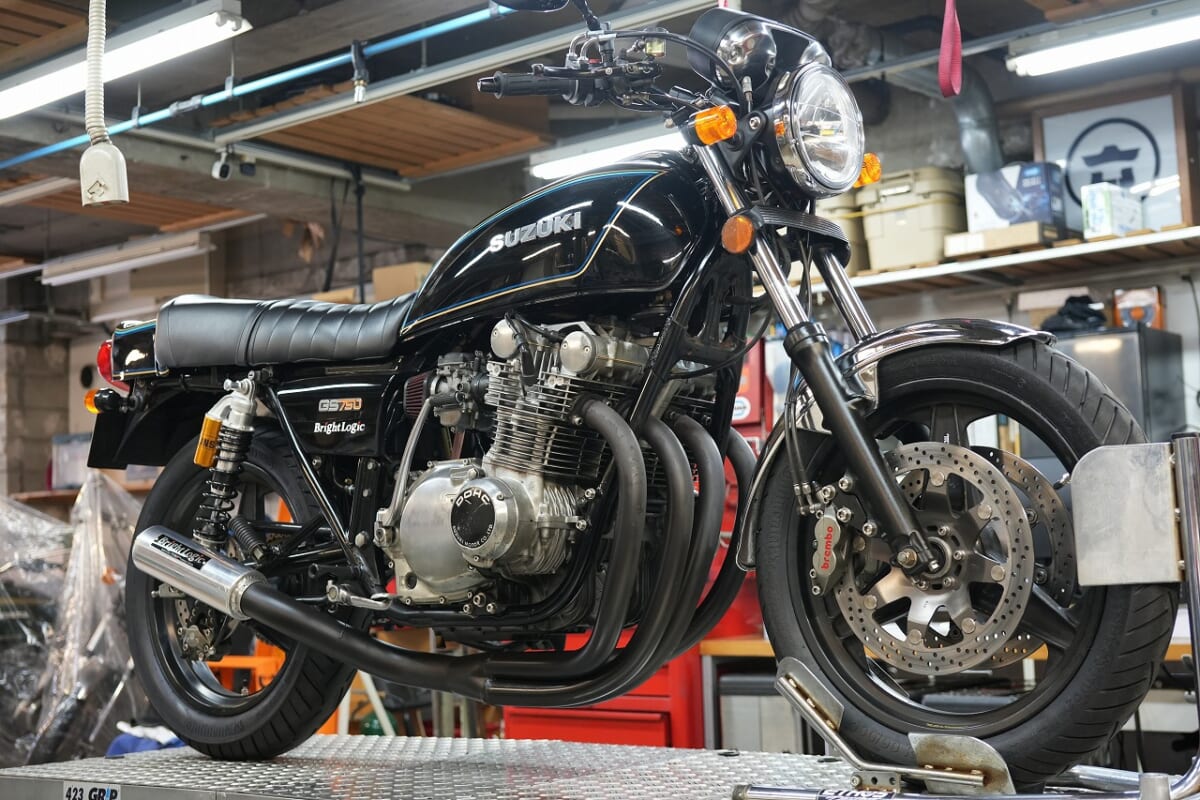 GS750 フロントフォークOH 東洋硬化再メッキ