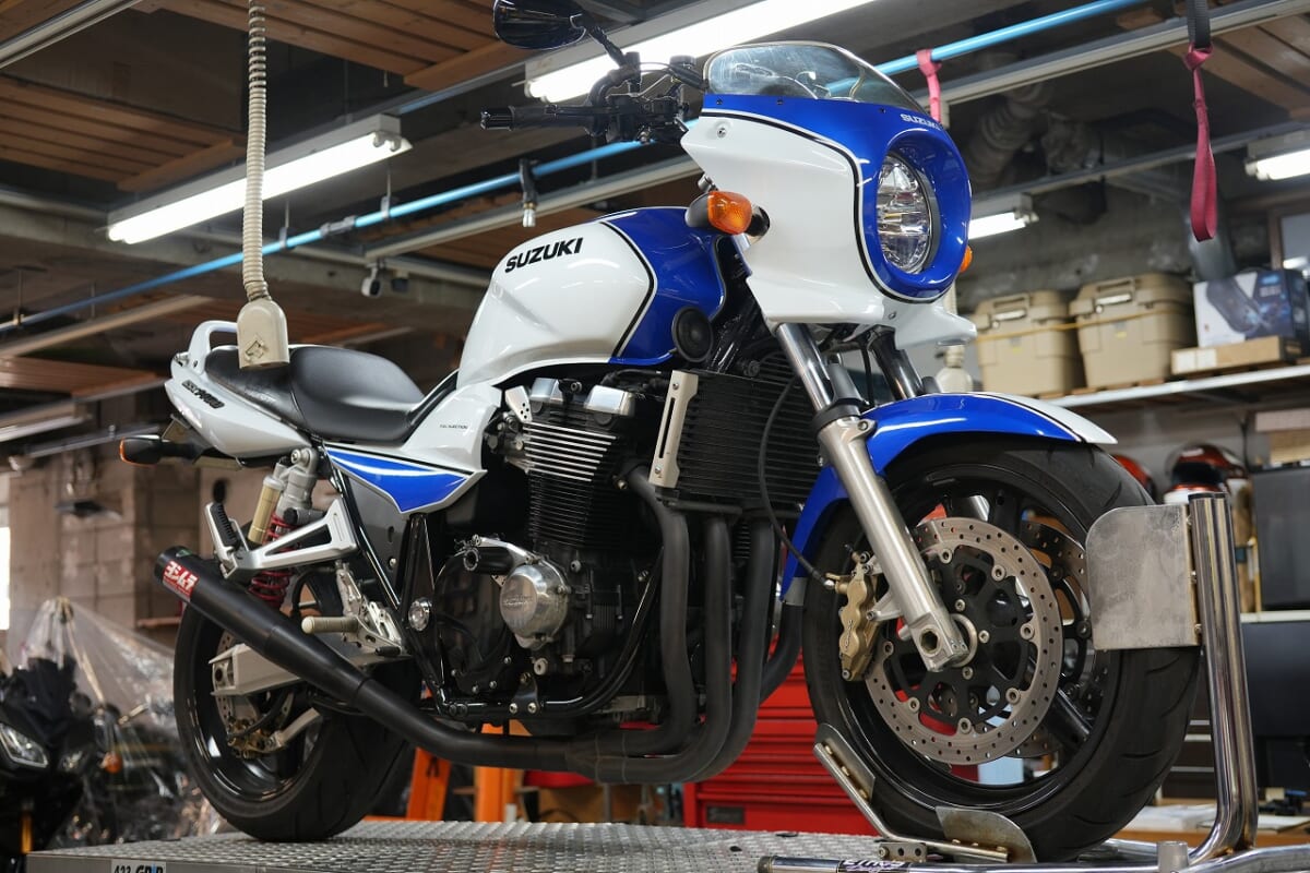 GSX1400 車検　オイル交換　