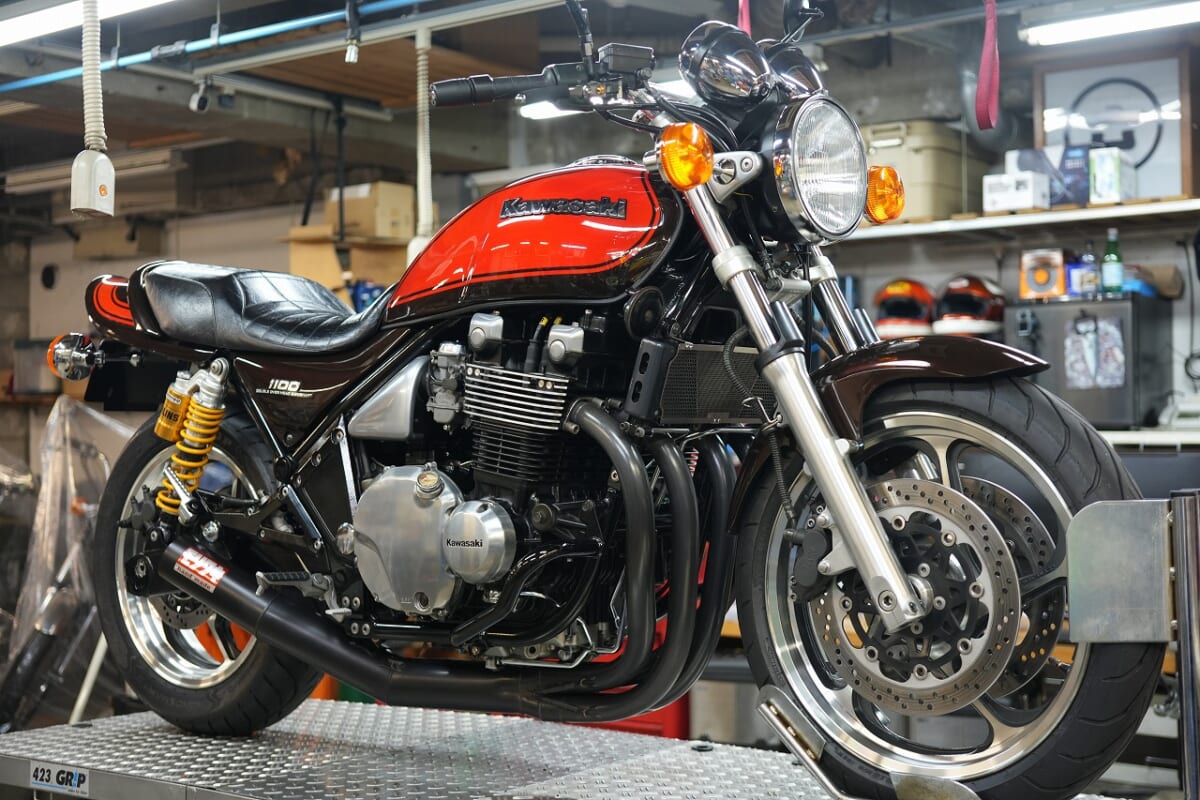 ゼファー1100　車検　フルード交換
