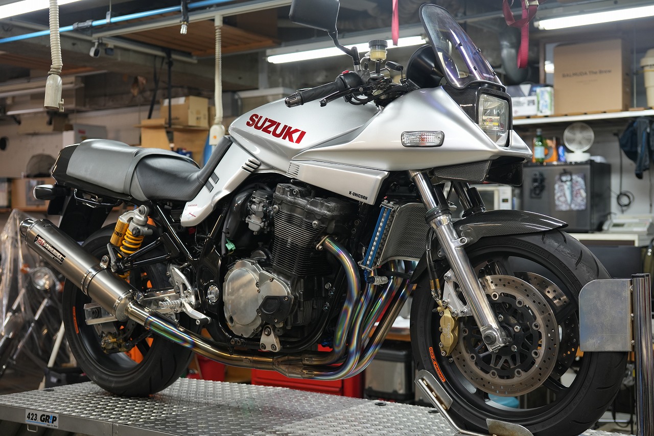 GSX1200S イナズマ1200油冷カタナ 車検 油冷メンテ ヨシムラST-1カム
