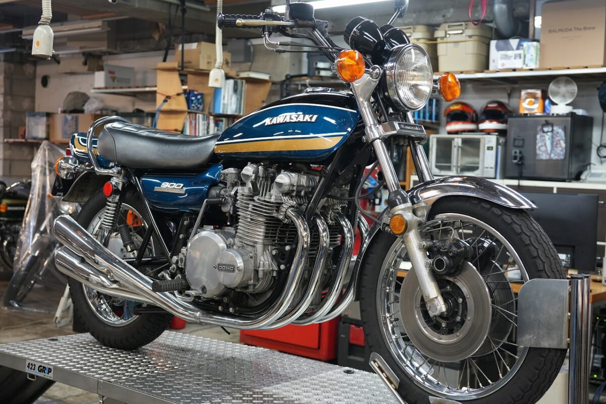 Z1(Z900) 車検　EDR-21αドラレコ取付　オイル交換　キャリパーアルミピストン化