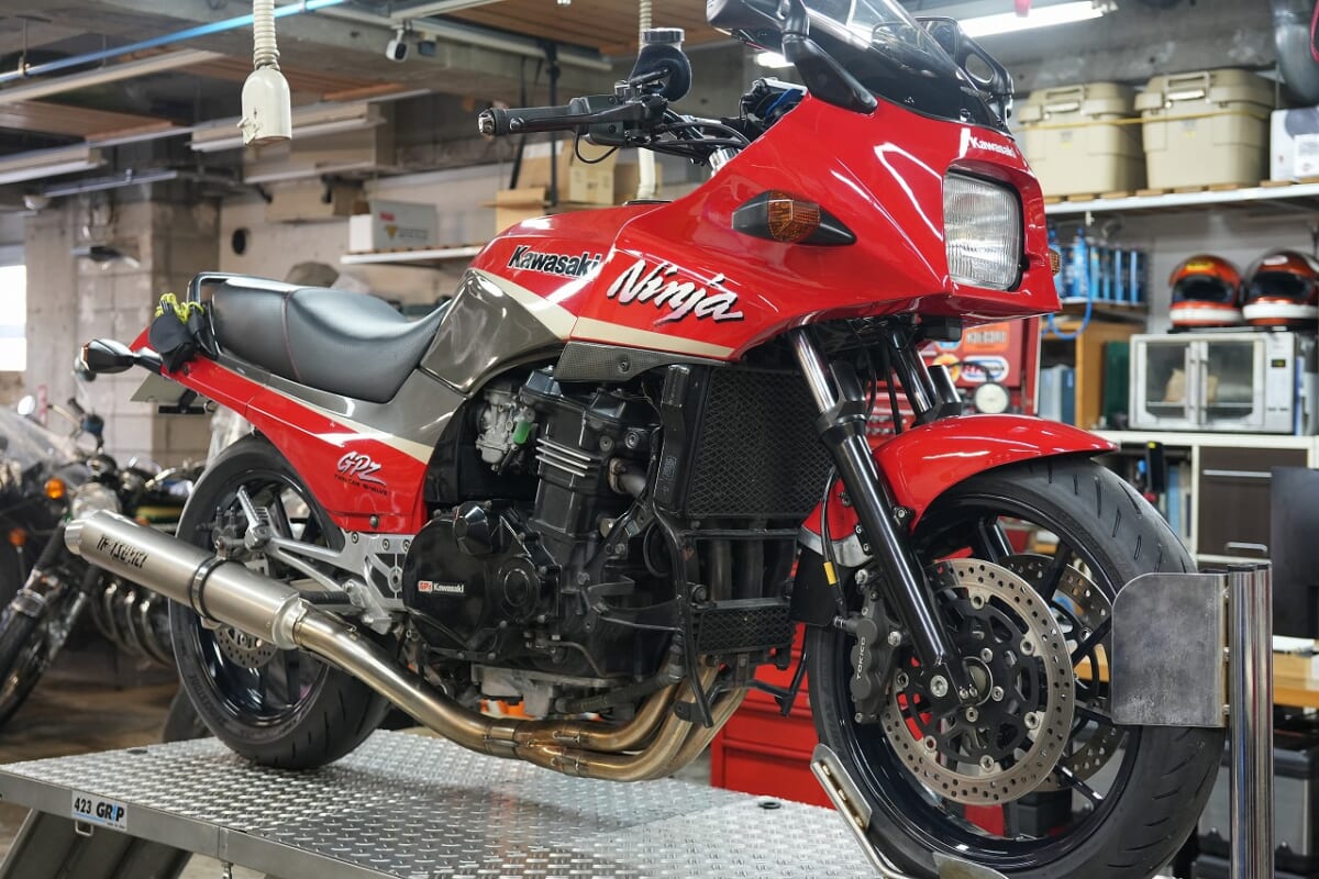 GPZ900R 車検　ブレーキ鳴き止め　その他整備