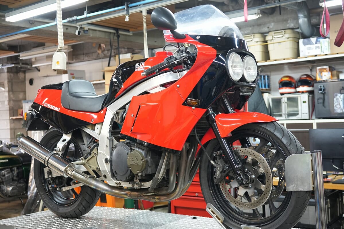 GSX-R1100　車検　オイル交換