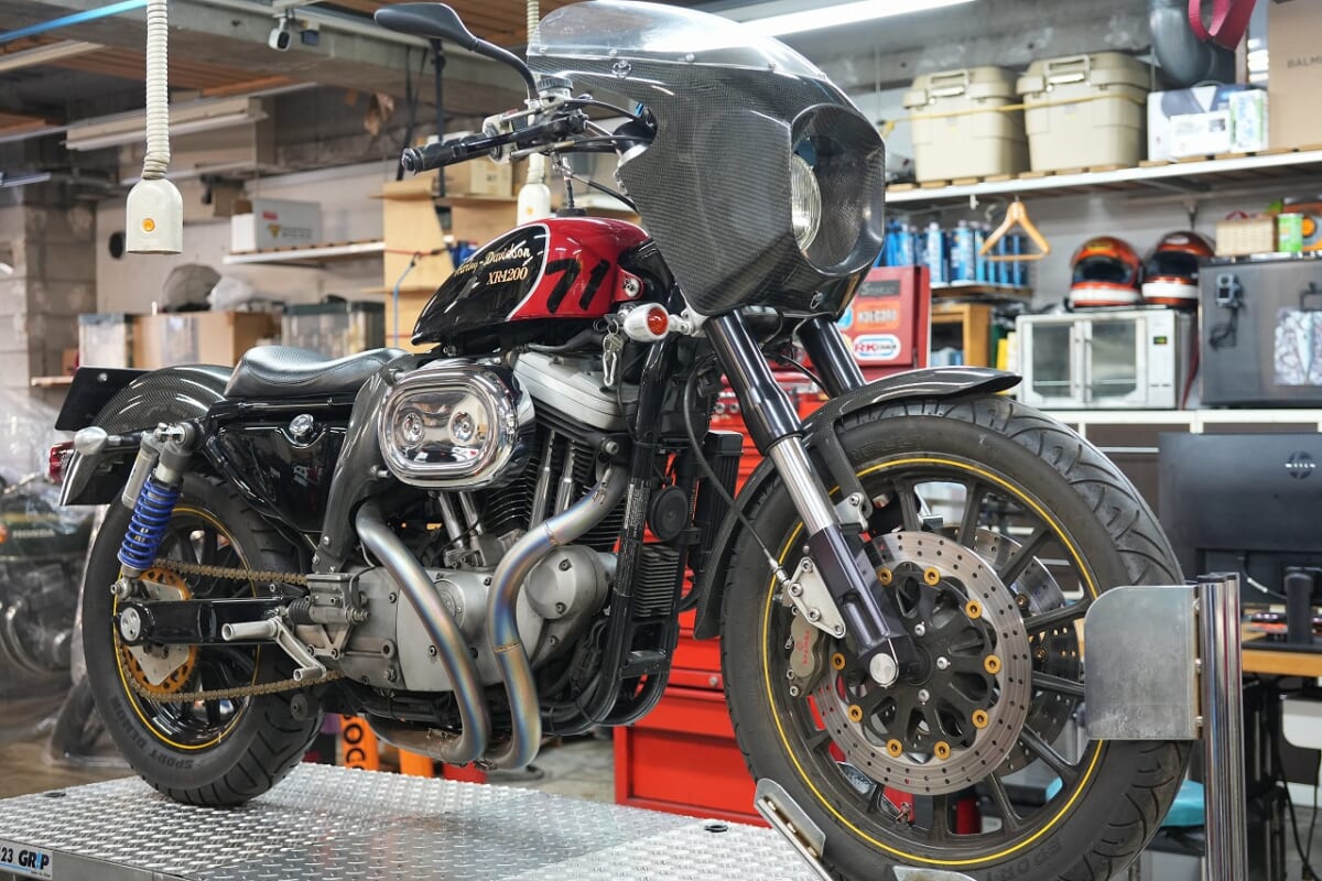スポーツスター1200　車検　ブレンボキャリパーOH コルタコルサマスター交換　キャブOH他