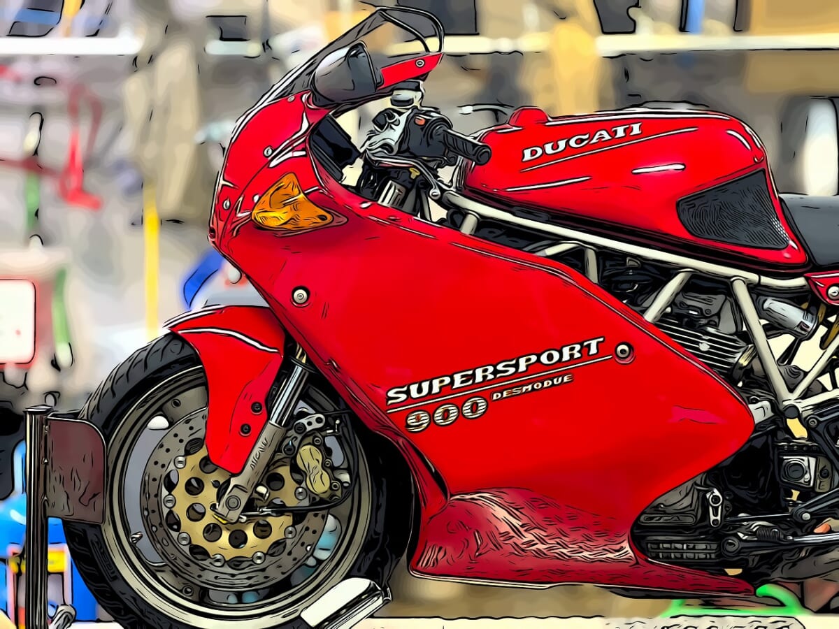 Ducati 900SS 車検　フォークオイル・フルード交換　オイルクーラーホース製作その他