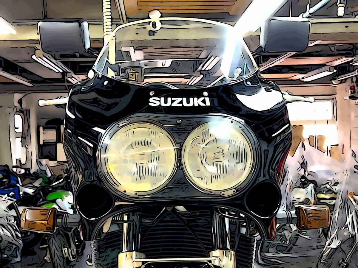 GSX-R1100K 車検　デコメンテ　エンジンオイル交換