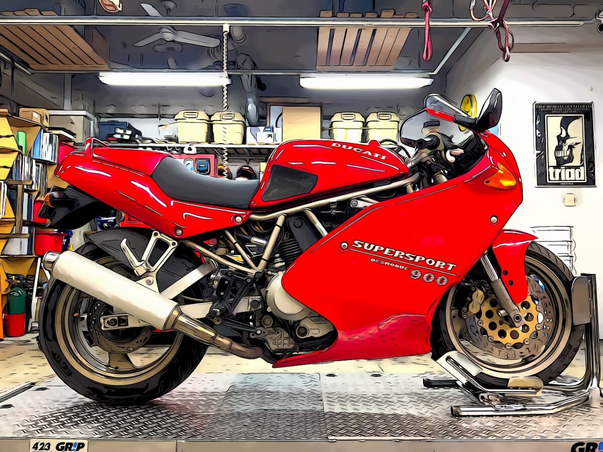 Ducati 900SS 車検　フォークオイル・フルード交換　オイルクーラーホース製作その他