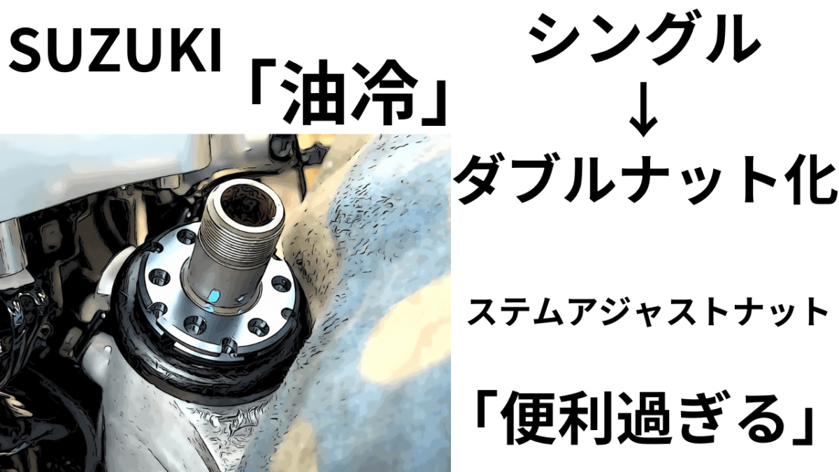 便利過ぎる！SUZUKI ステムアジャストナット「シングル→ダブル化」M25-P1.00 逸品(*´з`)