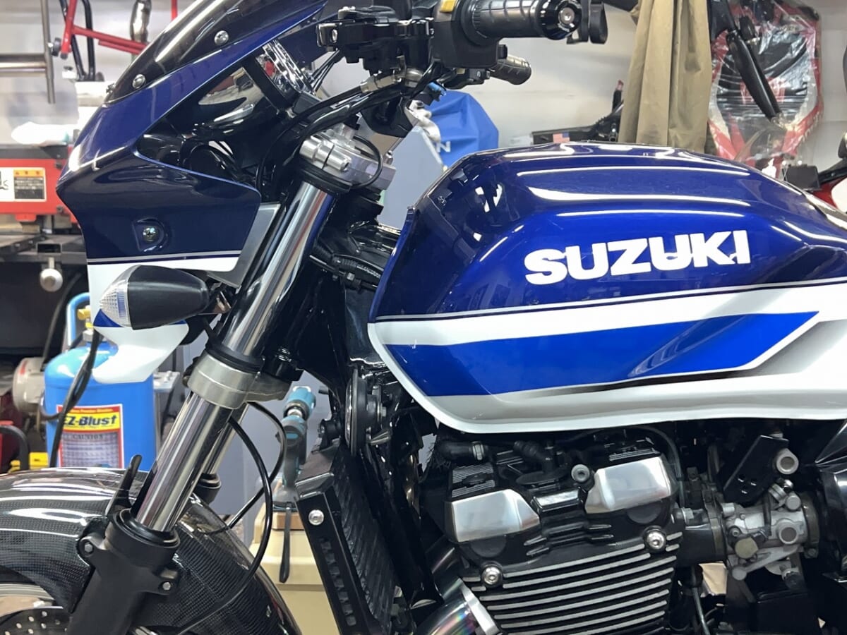 GSX1400 車検　フォークOH フルード交換