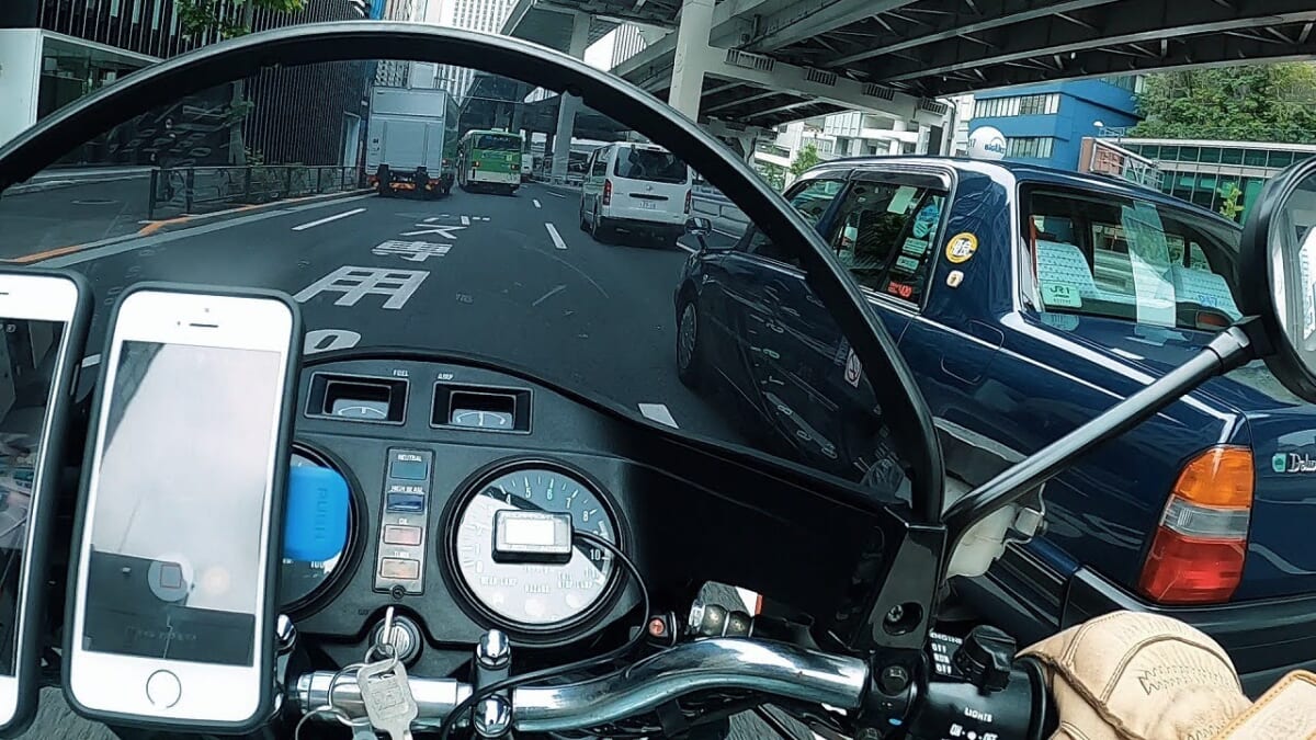 【モトブログ・試乗】Kawasaki Z1R Tokyo test drive gopro app double monitor iPhone