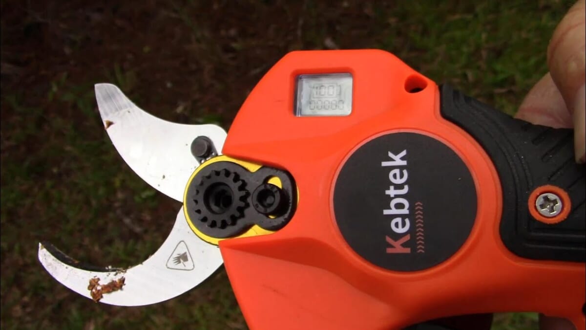 「電動剪定ハサミ」25V Kebtek　半端ない能力「40MMの枝」「高枝も切れる」拡張ポール設定あり