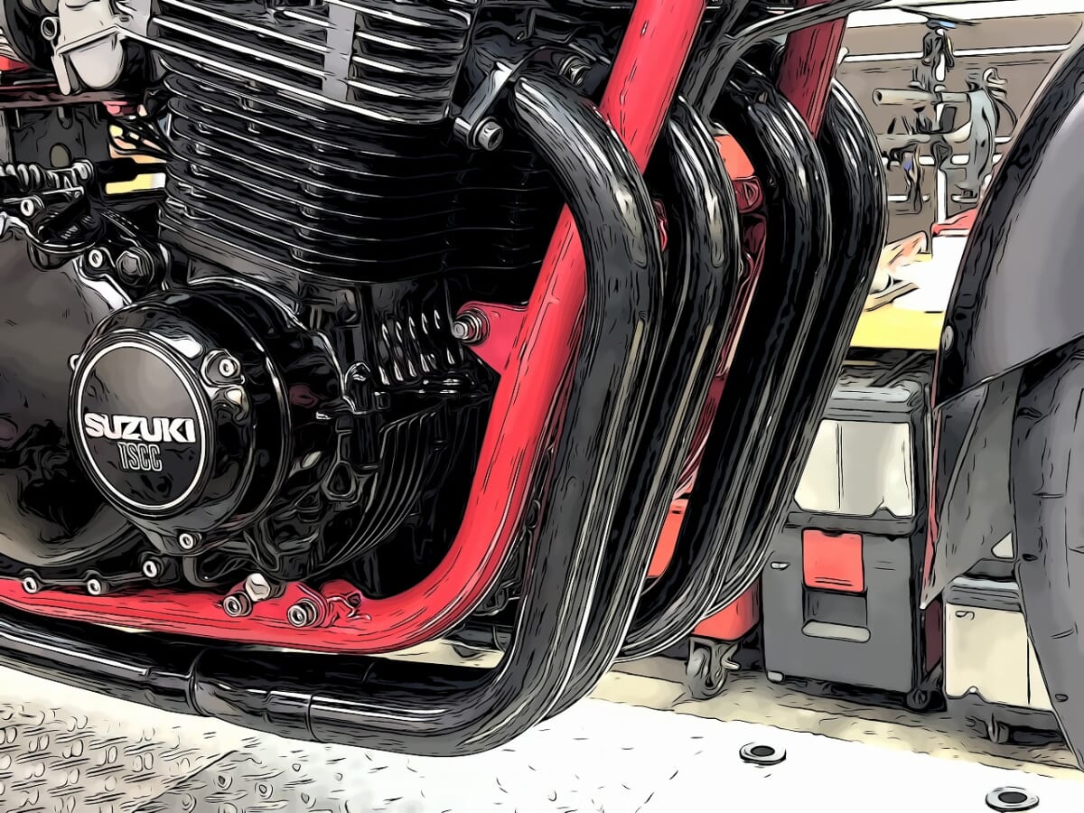 GSX1100S 車検　ハーネス交換　マフラー取付　FCCクラッチ　オイル交換など