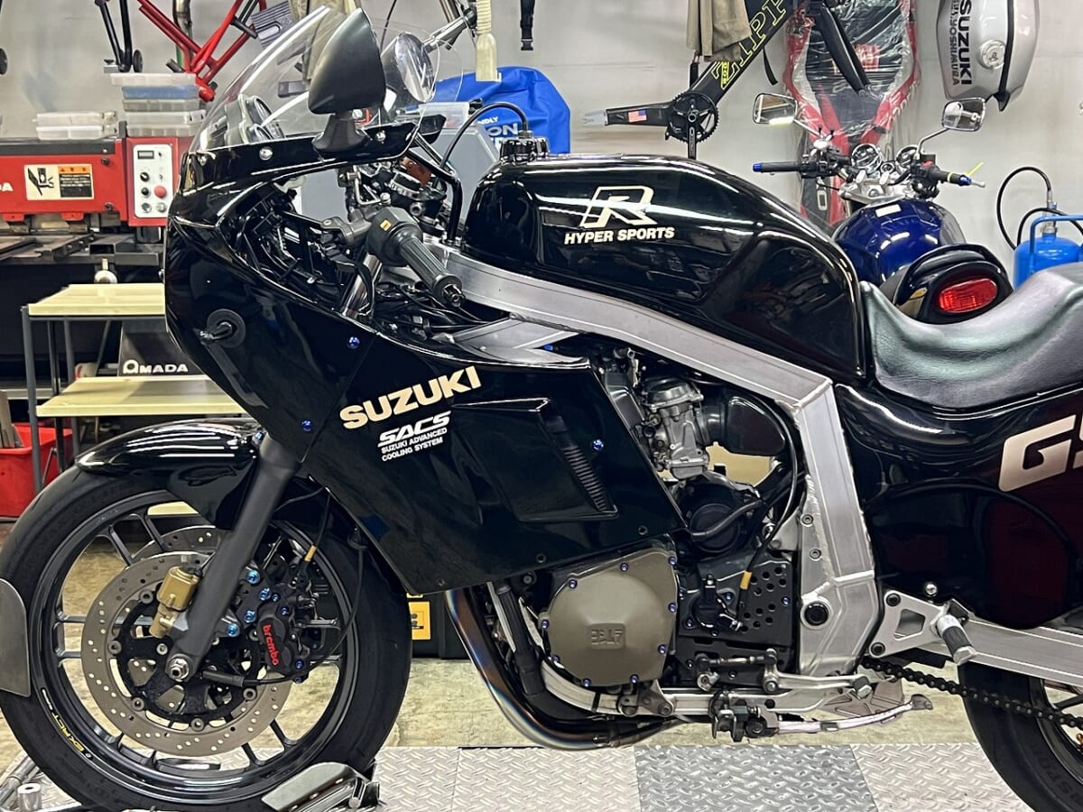 GSX-R1100J 車検　ヨシムラST-1カム　ゲイルスピードクラッチマスターOH　グリップ交換など