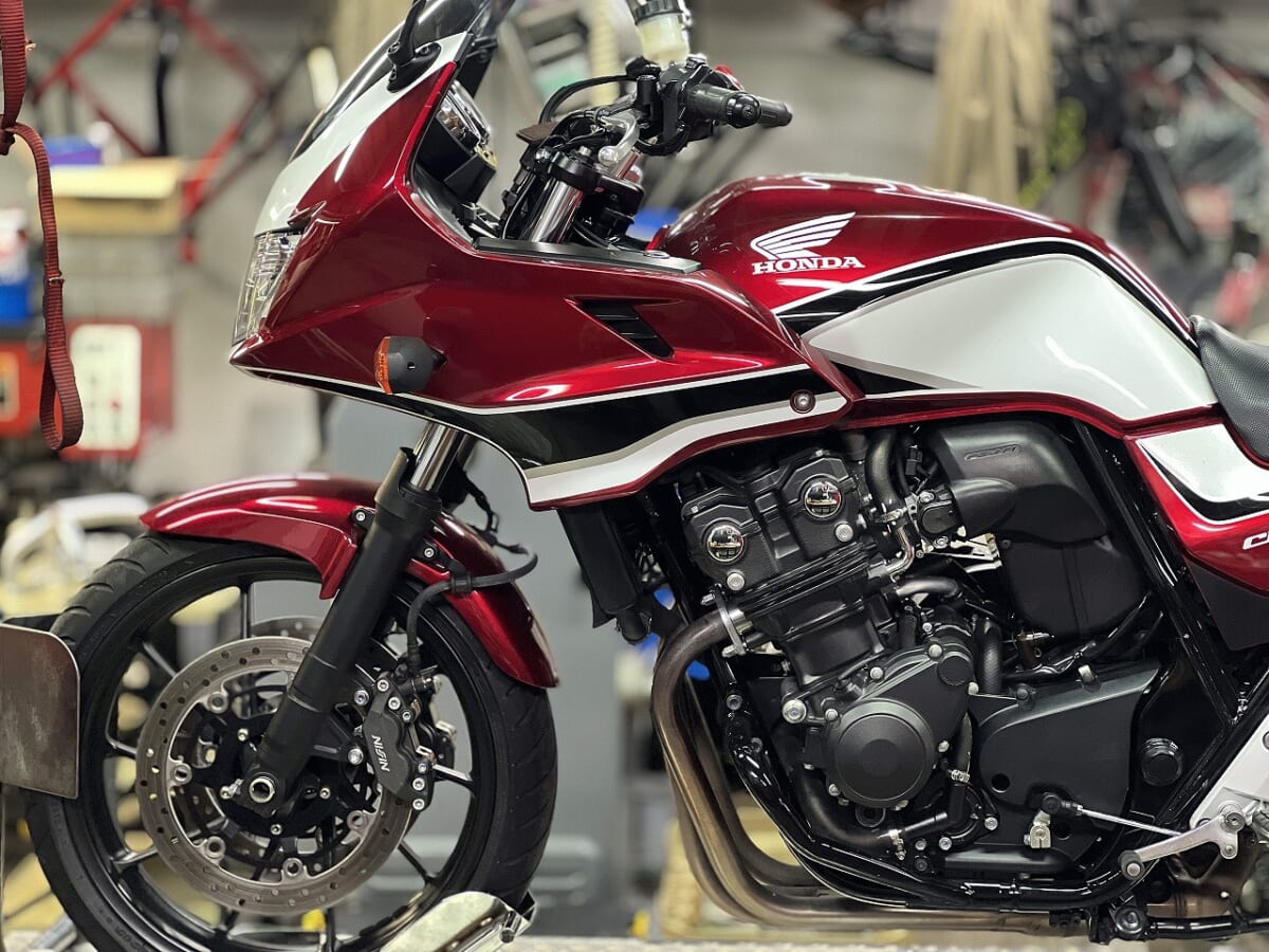 CB400 SUPER BOL D’OR 車検　オイル＆フルード交換