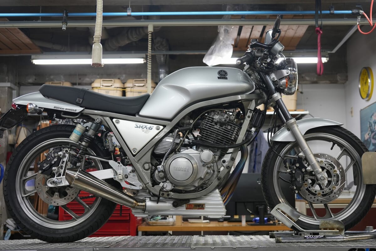 SRX6(600) 車検　スイングアームと色々